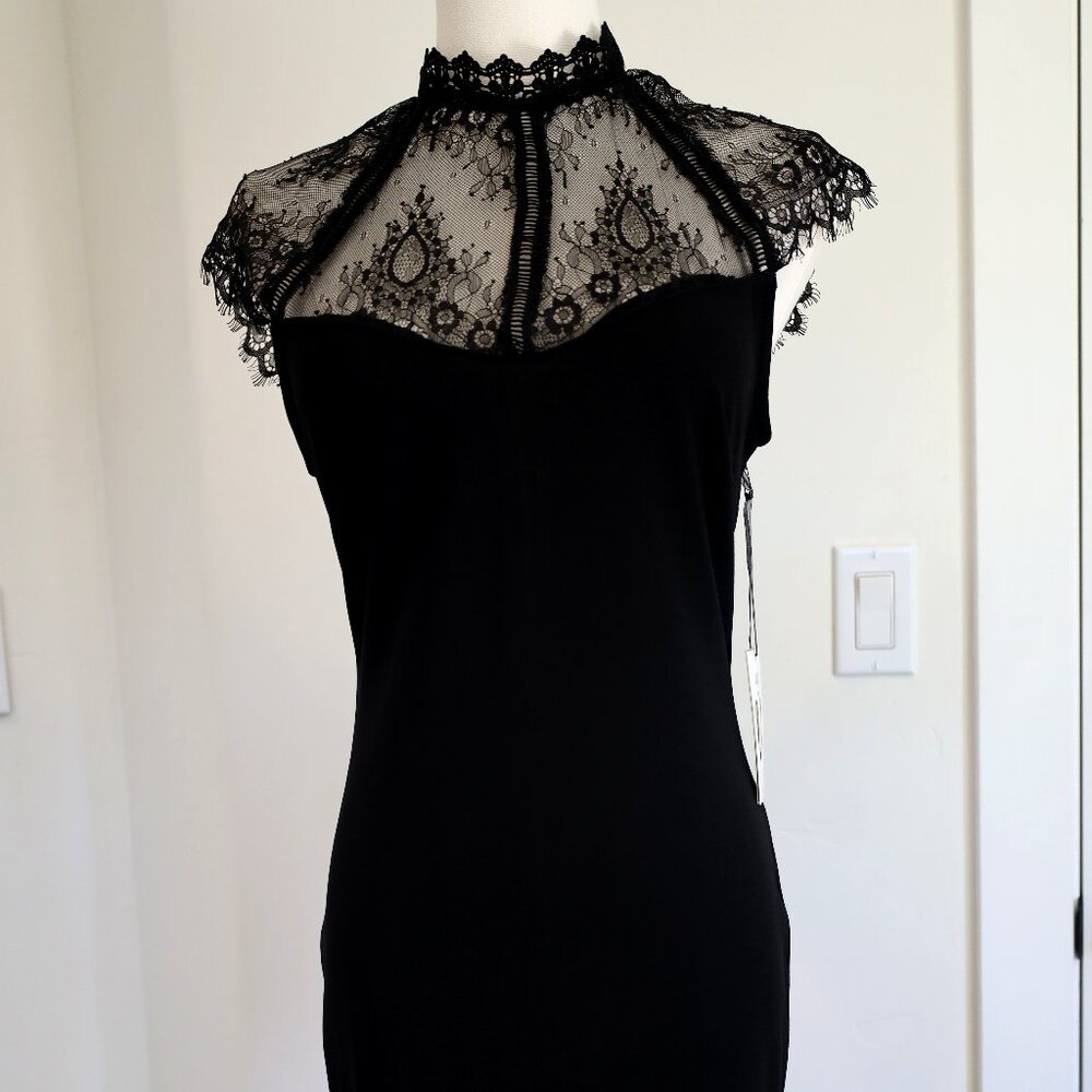 IRIS BNWT black dress with lace detailing